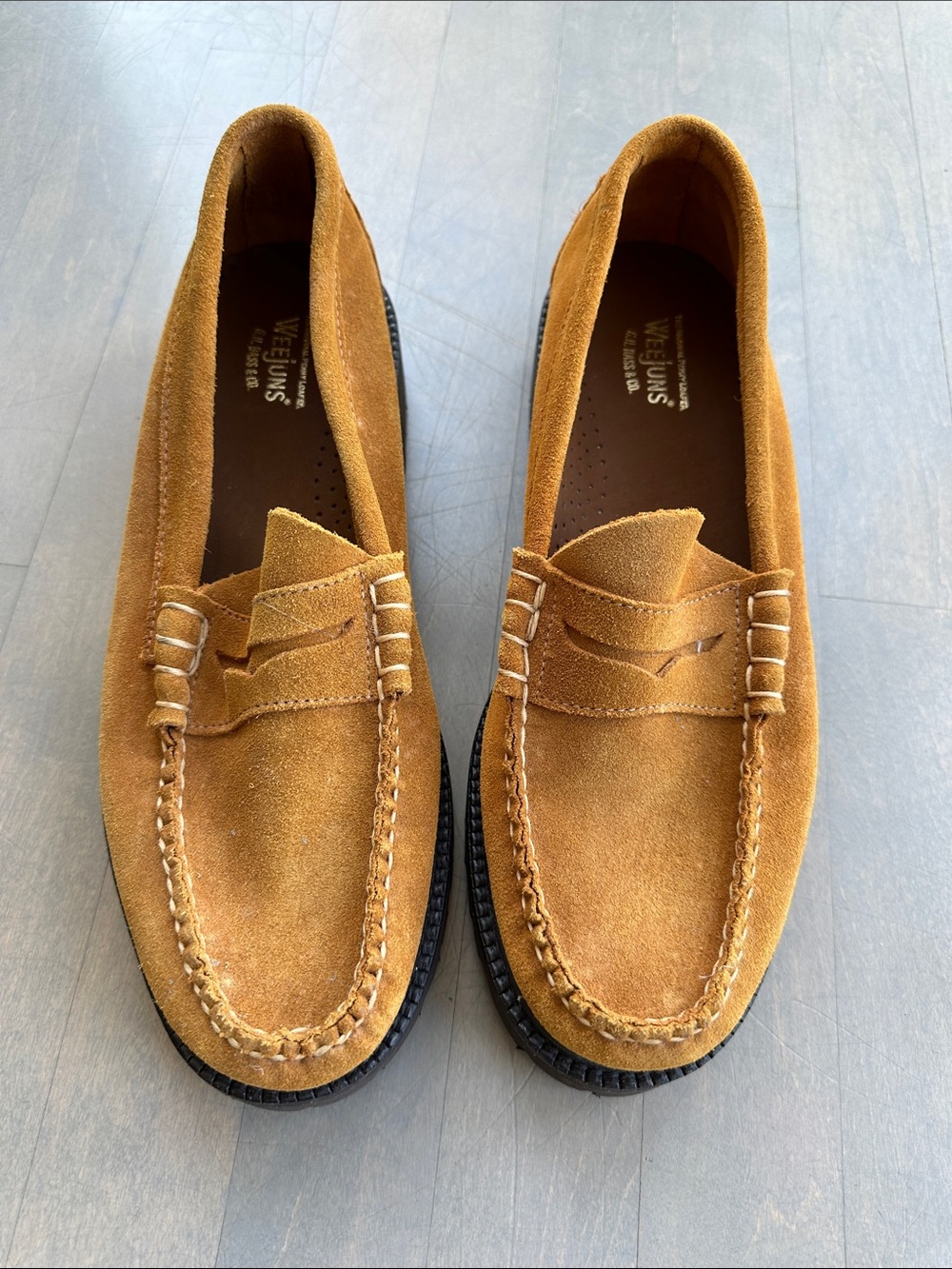 G.H. Bass & Co. Men’s Tan Suede Penny Loafers